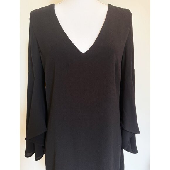 Y2K Bebe Little Black Dress – Fluted Sleeve Mini - Picture 2 of 12